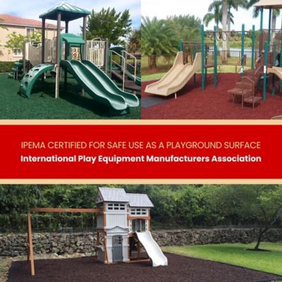 Image showing  2000 lb., 75 cu. ft., 2.77 cu. yd. Playground and Landscape Green Rubber Mulch, 1 Tote