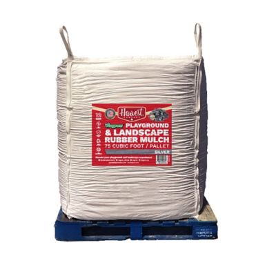 The Harvest Company 2000 lb./75 cu. ft./2.77 cu. yd. Playground and Landscape Silver Rubber Mulch (1-Tote)