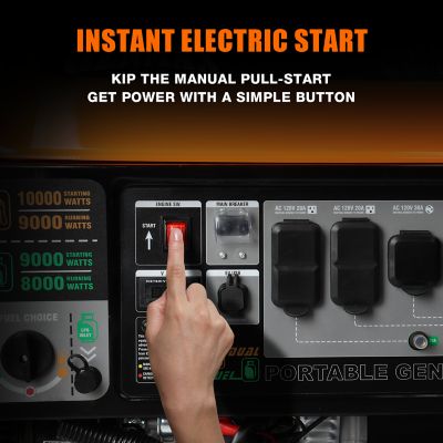 Image showing  12,000 W Peak Dual Fuel Electric Start Generator