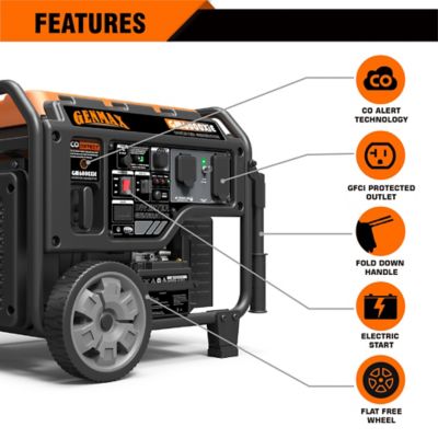 Image showing  6,000 Watt Peak Open Frame Electric Start Inverter Generator