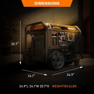 Image showing 5 th GENMAX 6,000 Watt Peak Open Frame Electric Start Inverter Generator