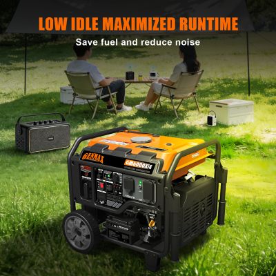 Image showing 6 th GENMAX 6,000 Watt Peak Open Frame Electric Start Inverter Generator