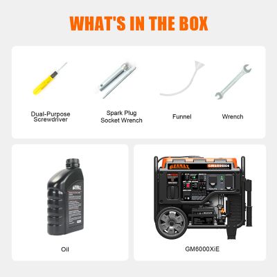 Image showing 7 th GENMAX 6,000 Watt Peak Open Frame Electric Start Inverter Generator