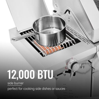 Image showing 5 th Royal Gourmet Deluxe Stainless Steel 5-Burner Gas Grill, With Visible Upper Cover, 72,000 BTU