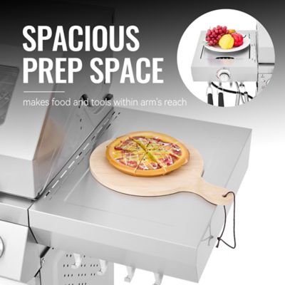 Image showing 9 th Royal Gourmet Deluxe Stainless Steel 5-Burner Gas Grill, With Visible Upper Cover, 72,000 BTU