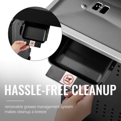 Image showing 6 th Royal Gourmet 5-Burner Gas Grill, With Infrared Side Burner, 72,000 BTU, Visible Upper Cover,Black