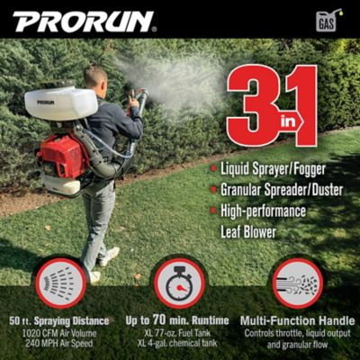 Image showing  75.6cc Gas-Powered 2-Cycle Backpack Mist Blower with 4-Gallon Tank