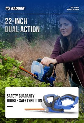Image showing  20v Hedge Trimmer Upgrated, 22 in. Cordless 2.0AH Battery and Charger Included