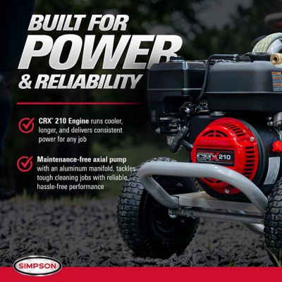 Image showing  Megashot 49-State 3400 PSI at 2.5 GPM CRX 210 with OEM Technologies Axial Cam Pump Cold Water Gas Pressure Washer