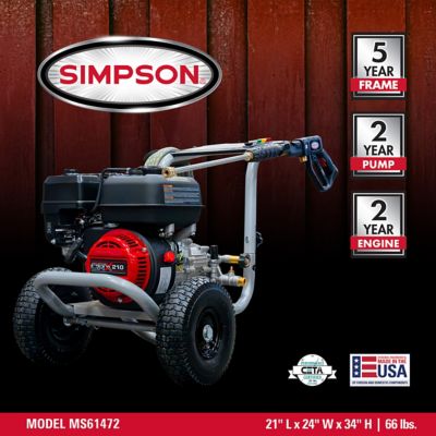 Image showing  Megashot 49-State 3400 PSI at 2.5 GPM CRX 210 with OEM Technologies Axial Cam Pump Cold Water Gas Pressure Washer