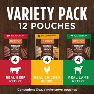 Image showing  Healthy Cravings Grain-Free Beef, Chicken, Lamb Dog Food Topper Variety Pack, 3 oz., 12 pk.