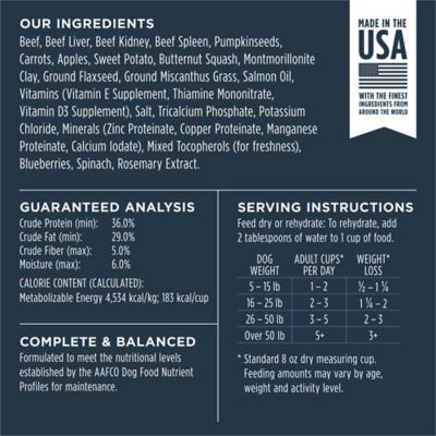 Image showing 7 th Instinct Raw Meals Real Beef Recipe Grain-Free Adult Freeze-Dried Dog Food, 25 oz.