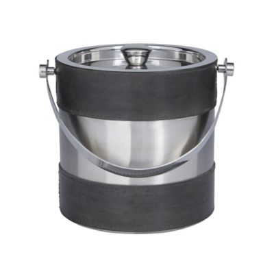 Image showing  Leather Handmade Decorative Ice Bucket with Lid