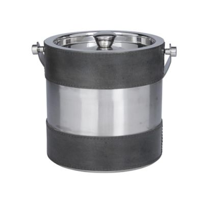 Image showing  Leather Handmade Decorative Ice Bucket with Lid