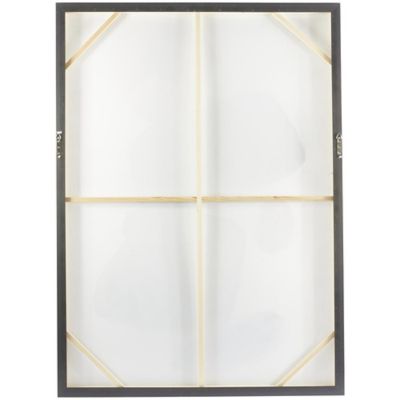Image showing  Canvas Abstract Square Shaped Geometric Living Room Framed Wall Art with White Washed Backing