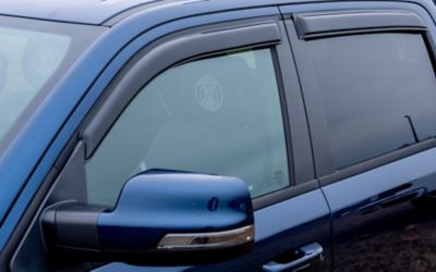 Image showing  Rain Guards Tape On Smoke fits 2022-2024 Nissan Frontier Crew Cab