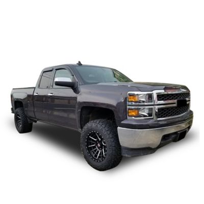 Image showing  Rain Guards Tape On Smoke Fits 2014-2018 Silverado/Sierra 15002015-2019 Silverado/Sierra 2500 HD/3500 HD