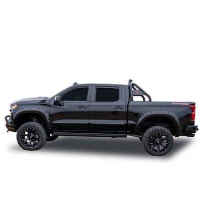 Image showing  Rain Guards In Channel Smoke Fit 2019-2024 Silverado/Sierra 15002020-2024 Silverado/Sierra 2500 HD/3500 HD