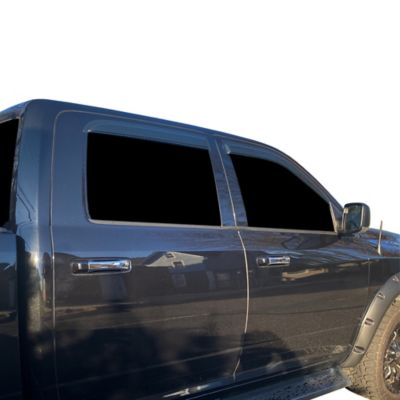 Image showing  Rain Guards Tape On Smoke Fits 09-18 Dodge Ram 150019-23 Ram 1500 Classic09-23 Dodge Ram 2500/3500