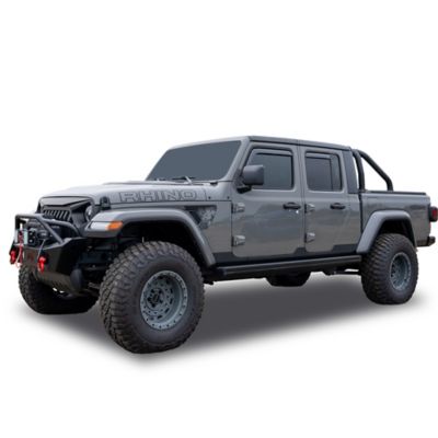 Image showing  Rain Guards In Channel Smoke fits 2018-2024 Jeep Wrangler JL