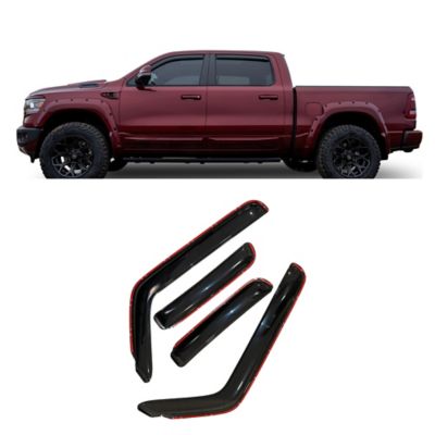 Black Horse Off Road Rain Guards In Channel Smoke fits 2016-2023 Toyota Tacoma