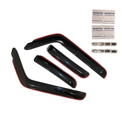 Image showing  Rain Guards In Channel Smoke fits 2016-2023 Toyota Tacoma