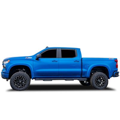 Image showing  Rain Guards In Channel Smoke Fits 2019-2024 Silverado/Sierra 15002020-2024 Silverado/Sierra 2500 HD/3500 HD