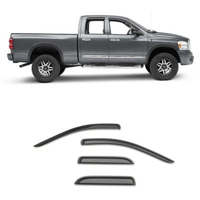 Black Horse Off Road Rain Guards Tape On Smoke fits 2009-2018 Dodge Ram 15002019 Ram 1500 Classic
