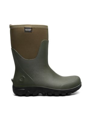 Image showing  Men's Classic Seamless Mid Dark Green Waterproof Boot
