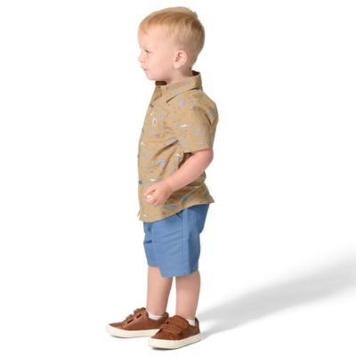 Image showing 2 th Carhartt Toddler Short Sleeve Print Shirt and Canvas Short Set
