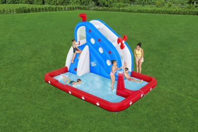 Image showing  Inflatable Water Park, Red, White and Blue Stars