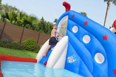 Image showing  Inflatable Water Park, Red, White and Blue Stars