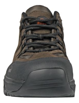 Image showing  Eric Lo Men's Brown Work Shoe, Soft Toe, Oblique Toe, Slip Resistant, EH Rated, Leather Upper