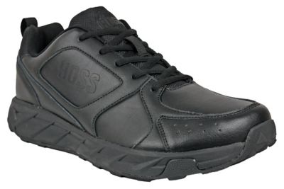 HOSS Boot Company Beta Men's Athletic Work Shoe, Black Soft Toe, Non Metallic, Slip Resistant, EH Safety