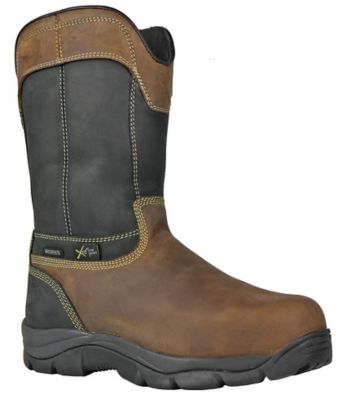 HOSS Boot Company Slag Men's Composite Toe Waterproof Pull-On Met Guard Work Boots EH Slip Resistant, 10.5 in.