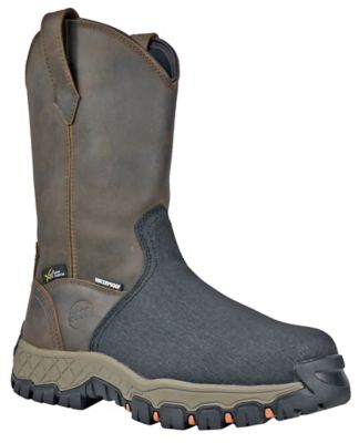 HOSS Boot Company Recon XRD-Met Men's Composite Toe Waterproof Western Pull-On Met Guard Work Boots EH Slip Resistant, 11 in.