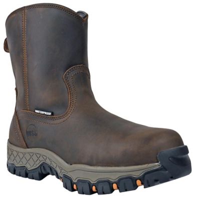 HOSS Boot Company Recon Men's Composite Toe Waterproof Side Zip Work Boots EH Slip Resistant, 8 in.