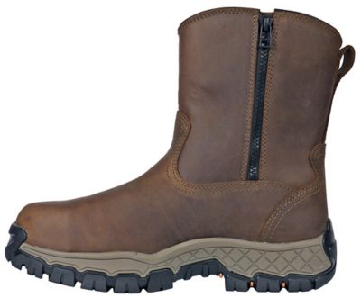 Image showing 6 th HOSS Boot Company Recon Men's Composite Toe Waterproof Side Zip Work Boots EH Slip Resistant, 8 in.