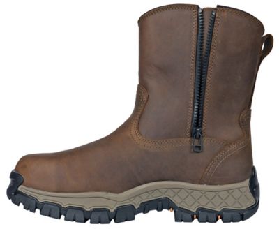 Image showing 7 th HOSS Boot Company Recon Men's Composite Toe Waterproof Side Zip Work Boots EH Slip Resistant, 8 in.