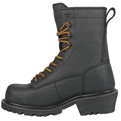 Image showing 5 th HOSS Boot Company Cross Cut Men's Composite Toe Waterproof Logger Kiltie Work Boots EH Slip Resistant, 8 in.