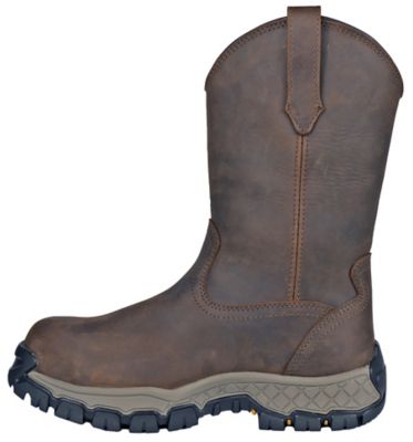 Image showing 6 th HOSS Boot Company Recon Men's Composite Toe Waterproof Wellington Work Boots EH Slip Resistant, 11 in.
