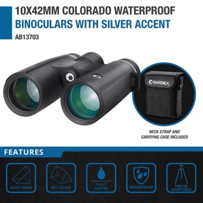 Image showing  10x42mm Colorado Waterproof Binoculars with Silver Accent