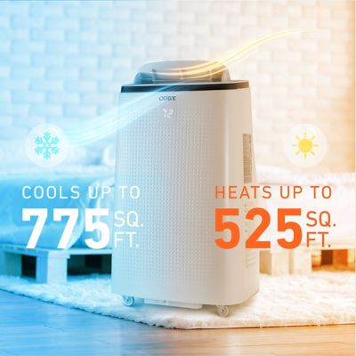 Image showing  10,800 BTU SACC/CEC Portable Air Conditioner with Heat, 15,000 BTU ASHRAE 128, White