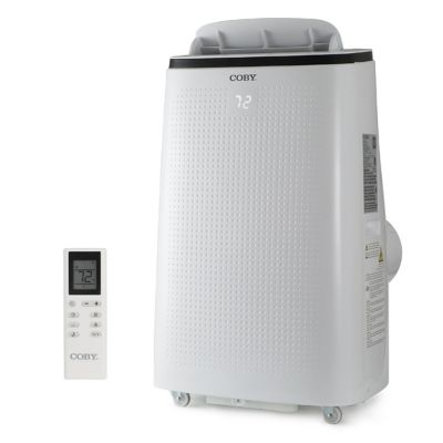 COBY 10,800 BTU SACC/CEC Portable Air Conditioner, 775 sq. ft., 15,000 BTU ASHRAE 128, White