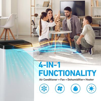 Image showing  8,150 BTU SACC/CEC Portable Air Conditioner with Heat, 12,000 BTU ASHRAE 128, White