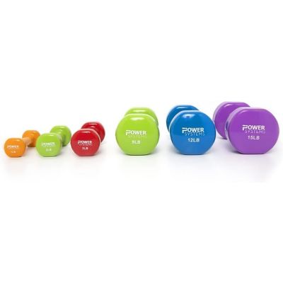 Image showing  Deluxe Vinyl Coated Dumbbell 9 lb. (Lime) (Pair)
