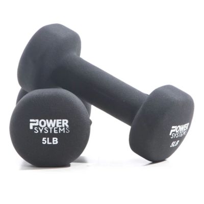 Power Systems Premium Neoprene Coated Dumbbell 5 lb. (Black) (Pair)