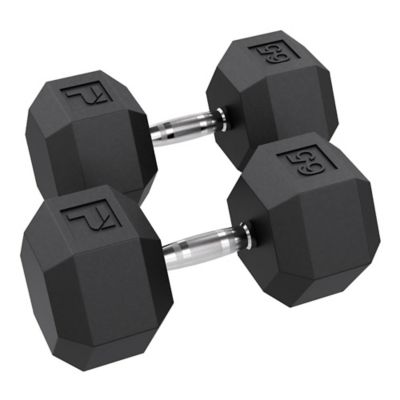Power Systems Rubber Hex Dumbbell 65lb (Pair)