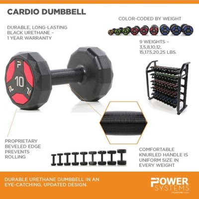 Image showing 6 th Power Systems Urethane Cardio Dumbbell 12 lb. (pair)