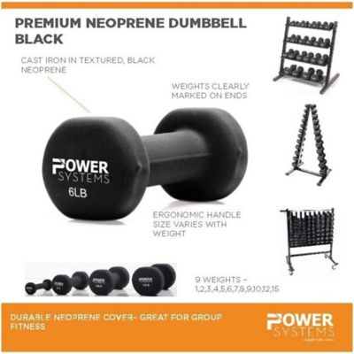 Image showing  Premium Neoprene Coated Dumbbell 4 lb. (Black) (Pair)
